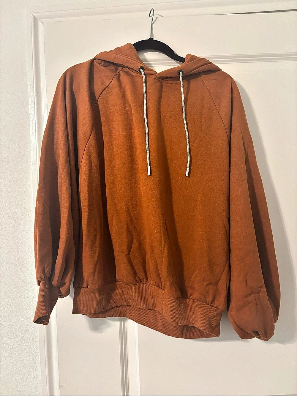 ZENANA Burnt Orange  Hooded Pullover Size Medium Like New